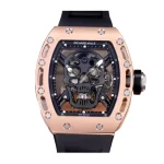 Richard Mille RM 52-01 Tourbillon “Skull” Dial Rose Gold Detailed Replica