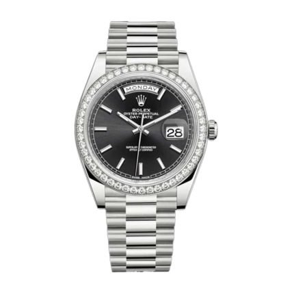 Rolex Day-Date 228238-0004 “Black Diamond Dial” Ultra Realistic Replica