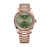 Rolex Day-Date 228235 “Everose Green Roman Dial” True to Original Copy
